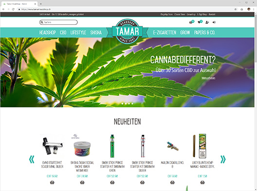 Neuer Webshop für Tamar Headshop